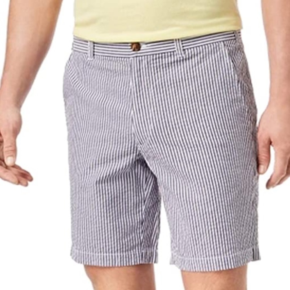 Club Room Men's Seersucker Casual Chino Shorts Size 42